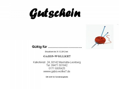 Geschenkgutschein Geschenkgutschein