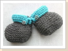 Babysocken aus 100% Merinowolle mit Brezenknopf