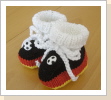 Weltmeisterbabyschuhe mit Fussball Weltmeisterbabyschuhe mit Fussball